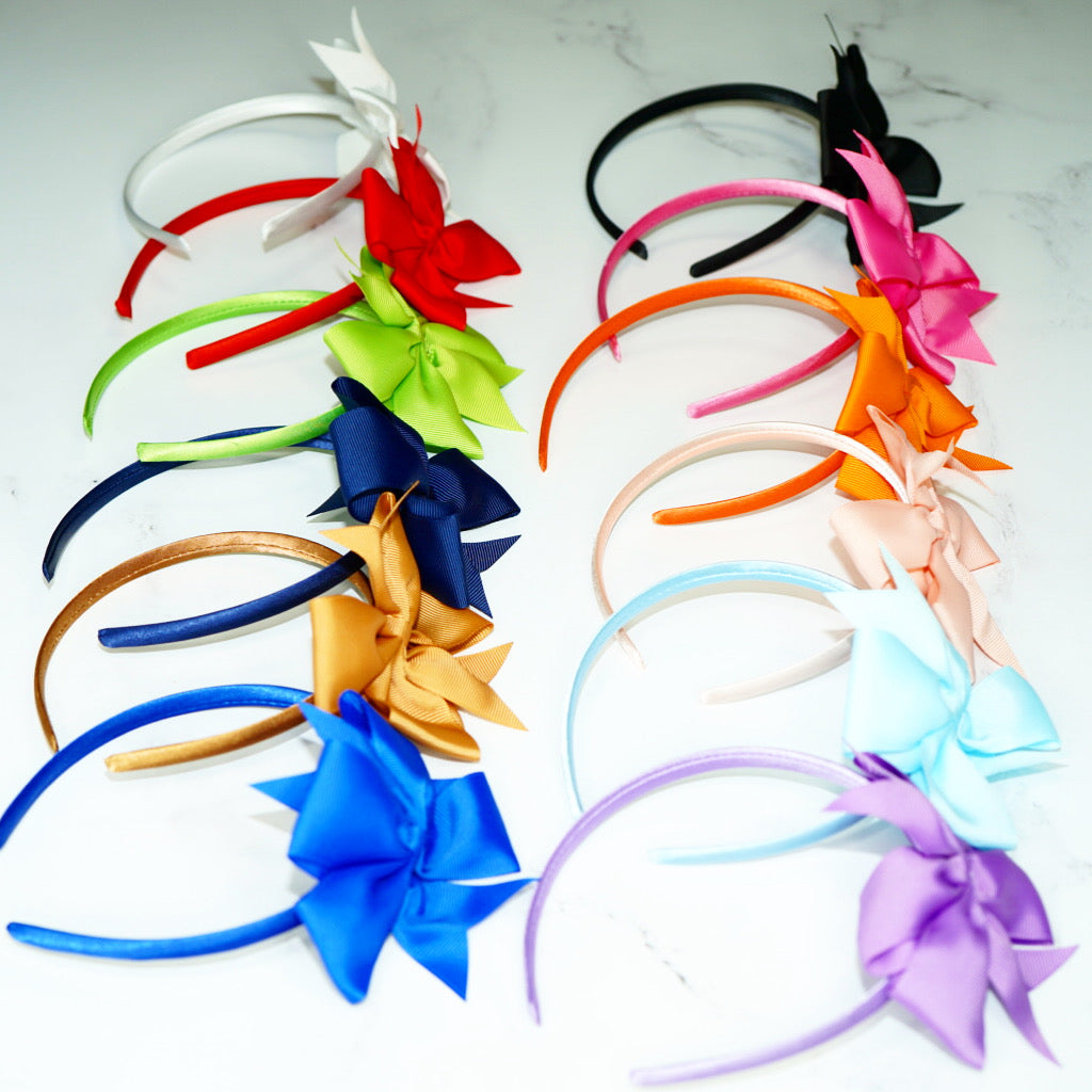 Big bow headbands (12 pack)