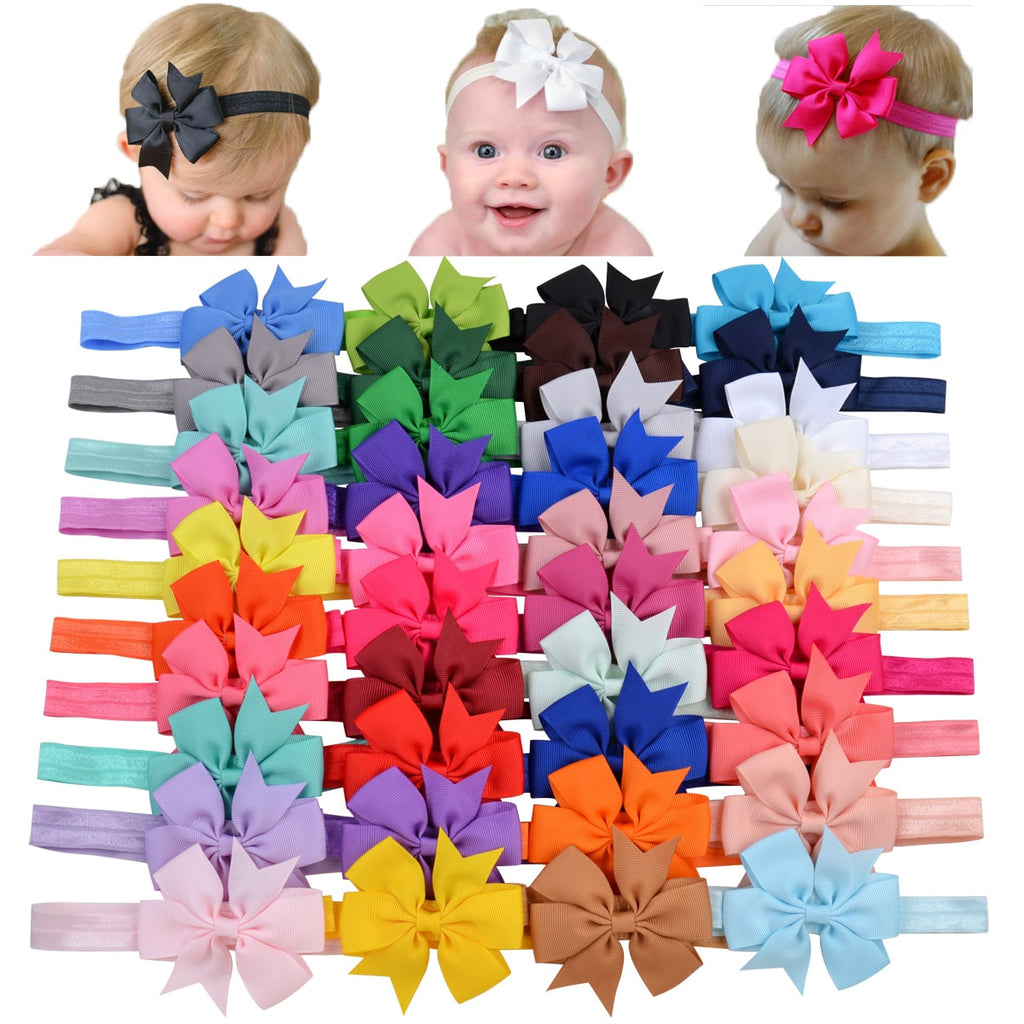 Big Bow Knot 20pc Elastic Headband Pack